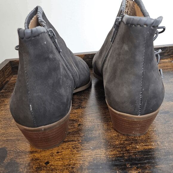Jack Rogers Nubuck Ankle Boots Reagan Women's Gray Size 9M - Picture 4 of 7